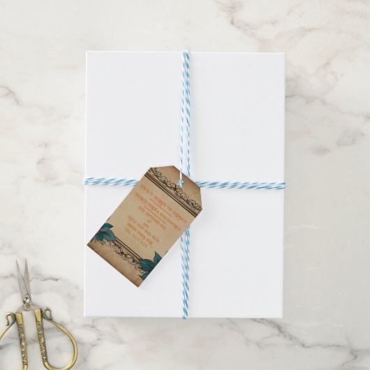 Einladungspostkarte Geschenkanhänger (Mit Garn)