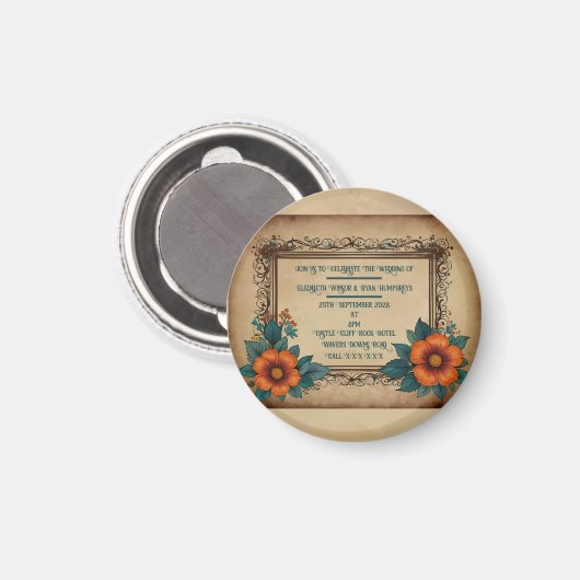 Einladungspostkarte Magnet (Vorderseite/Rückseite)