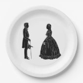 Einladungspostkarte Pappteller (Vorderseite)