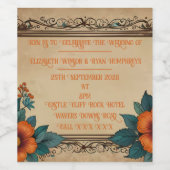 Einladungspostkarte Weinetikett (Einzelnes Label)