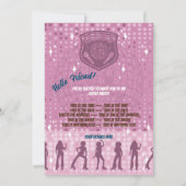 EINLADUNGSRETRO-PARTY EINLADUNG (Rückseite)