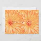 Einladungsschablone - kundengerechte orange Lilien Einladung (Rückseite)