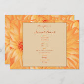 Einladungsschablone - kundengerechte orange Lilien Einladung (Vorne/Hinten)