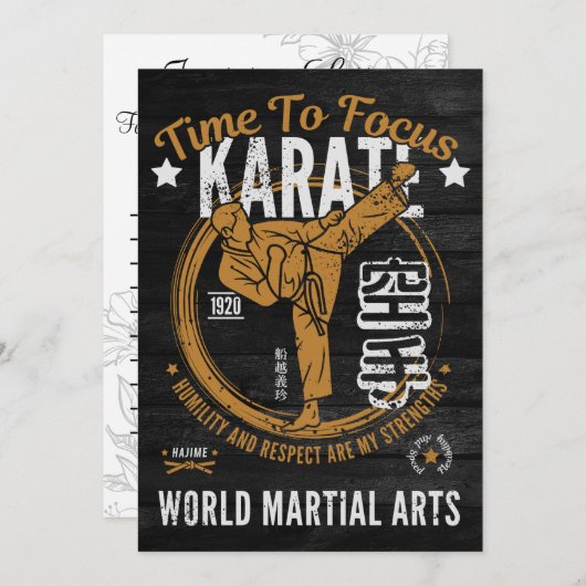 Einladungsschreiben von Karate Einladung (Vorne/Hinten)