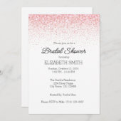 Einladungstablett Rosa Glitter Brautdusche Einladung (Vorne/Hinten)