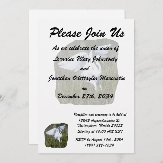 Einladungsvorlage Einladung (Vorne/Hinten)