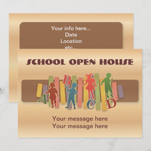 Einladungsvorlage Elementarische Bildung Einladung (Vorne/Hinten)