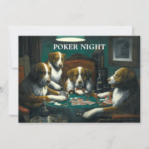 Einladungsvorlage für eine Vintage-Poker-Abendpart Einladung