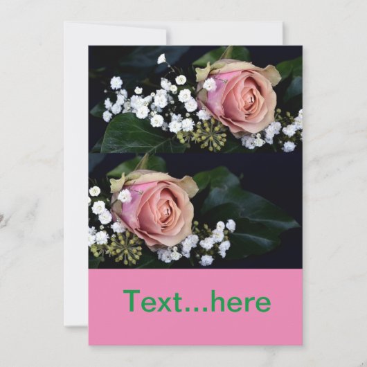 Einladungsvorlage für Hochzeitkarten Einladung (Vorderseite)