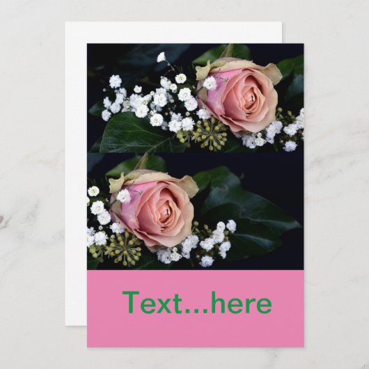 Einladungsvorlage für Hochzeitkarten Einladung (Vorne/Hinten)