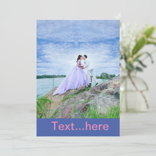 Einladungsvorlage für Hochzeitkarten Einladung (Stehend Vorderseite)