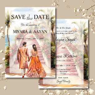 Einladungsvorlage 'Indian Beach Save the Date' Einladung