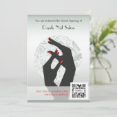 Einladungsvorlage Nail Salon Einladung (Stehend Vorderseite)