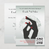 Einladungsvorlage Nail Salon Einladung (Vorne/Hinten)