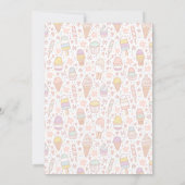 EINLAGE DER SOZIALEN BIRTHDAY-PARTEI ICE CREAM EINLADUNG (Rückseite)