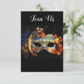 EINLAGE FÜR EIN "MADRI GRAS PARTY" EINLADUNG (Stehend Vorderseite)