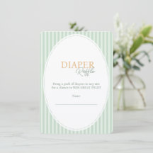 Einlagekarte Babyparty Windel-Raffle.