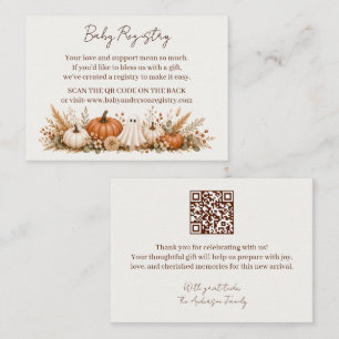 Einlagekarte für Baby-Registry zum Herbst-Thema mi Begleitkarte