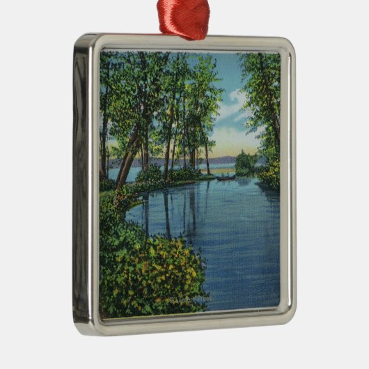 Einlass-Eingangs-Ansicht Silbernes Ornament (Rechts)