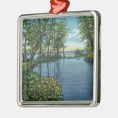 Einlass-Eingangs-Ansicht Silbernes Ornament (Links)