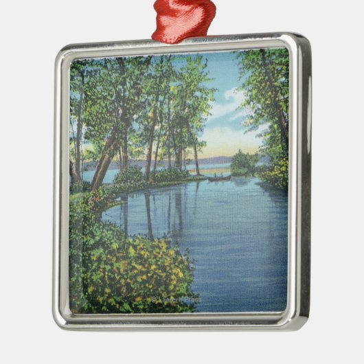 Einlass-Eingangs-Ansicht Silbernes Ornament (Links)