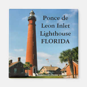 Einlass-Leuchtturm Ponce Des Leon, Florida-Magnet Magnet