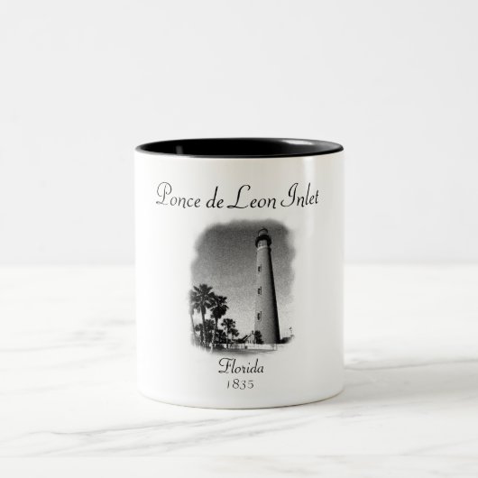 Einlass Leuchtturm Ponce Des Leon, Florida Zweifarbige Tasse (Mittel)