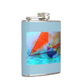 Einlassen der Kranbalkenflasche Flachmann (Rechts)
