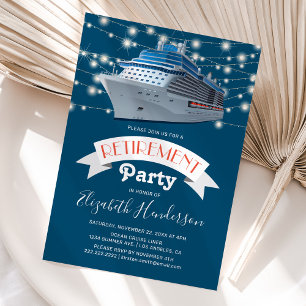 Einlauf in die Ruhestandsfeier Ozeandampfer Einladung