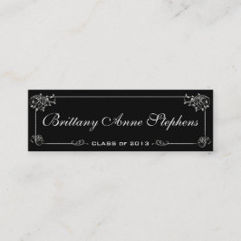 Einlegen der eleganten Abschluss-Namenskarte Telefonnummerkarte