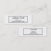 Einlegen der Namenskarte für einen soliden weißen  (Vorne/Hinten)