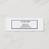 Einlegen der Namenskarte für einen soliden weißen  (Rückseite)