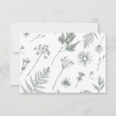 Einlegen der Vintagen botanischen Seite Dankeskarte (Rückseite)