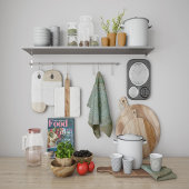 Einleitung des Massenkreises Geschirrtuch