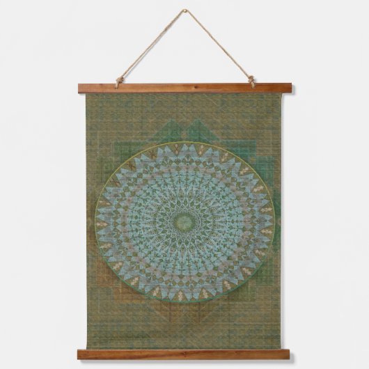 Einleitung des Massenkreises Wandteppich Mit Holzrahmen (Vorderseite)