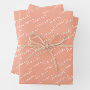 EINLOGO NACH MASS MODELL STILVOLL ELEGANT KLASSISC GESCHENKPAPIER SET