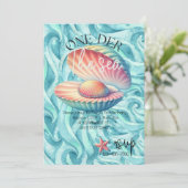 Einmal am Meer Einladung zum ersten Geburtstag (Stehend Vorderseite)