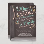 Einmal auf dem Time Storybook Polterabend Rosa Einladung (Vorne/Hinten)