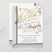 Einmal auf dem Zeitstorybook Brautparty Rosa Einladung (Vorne/Hinten)