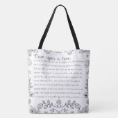 Einmal auf der Bücherbühne Tasche (Rückseite)