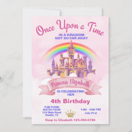 Einmal auf der Burg von Prinzessin Geburtstag Einladung