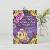 Einmal auf der Geburtstagspartei von Prinzessin Einladung (Stehend Vorderseite)