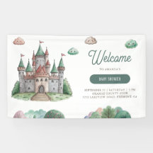 Einmal auf der grünen Burg Pastel Babydusche