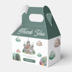 Einmal auf der grünen Burg Pastel Babydusche Geschenkschachtel