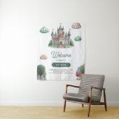 Einmal auf der grünen Burg Pastel Babydusche Wandteppich (Beispiel)