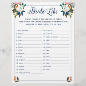 Einmal auf der Liebe Story Bridal Libs Game (Rückseite)