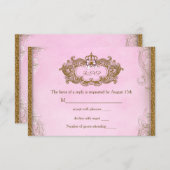 Einmal auf die Zeit Prinzessin Geburtstag UAWG RSVP Karte (Vorne/Hinten)