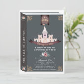 Einmal auf ein Zeitstorybook Black Baby Dusche Einladung (Stehend Vorderseite)