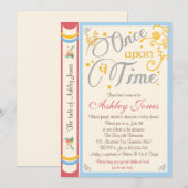 Einmal auf eine Zeit Baby Dusche Einladung Märchen (Vorne/Hinten)