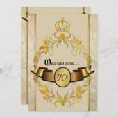 Einmal auf eine Zeit Monogram Fantasy Hochzeit Ein Einladung (Vorne/Hinten)